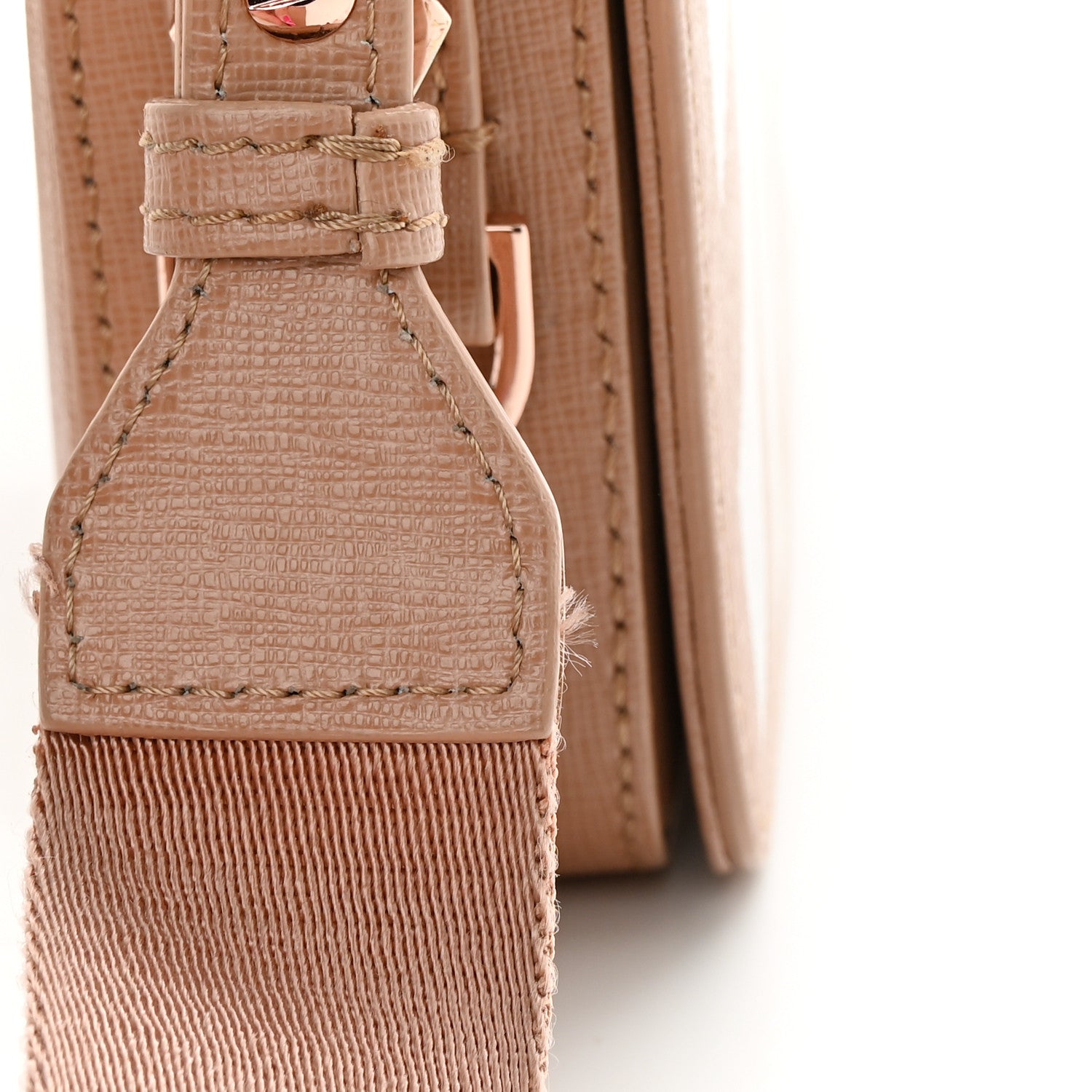 Off-White Saffiano Striped Mini Diag Bag Nude White 21 of 21