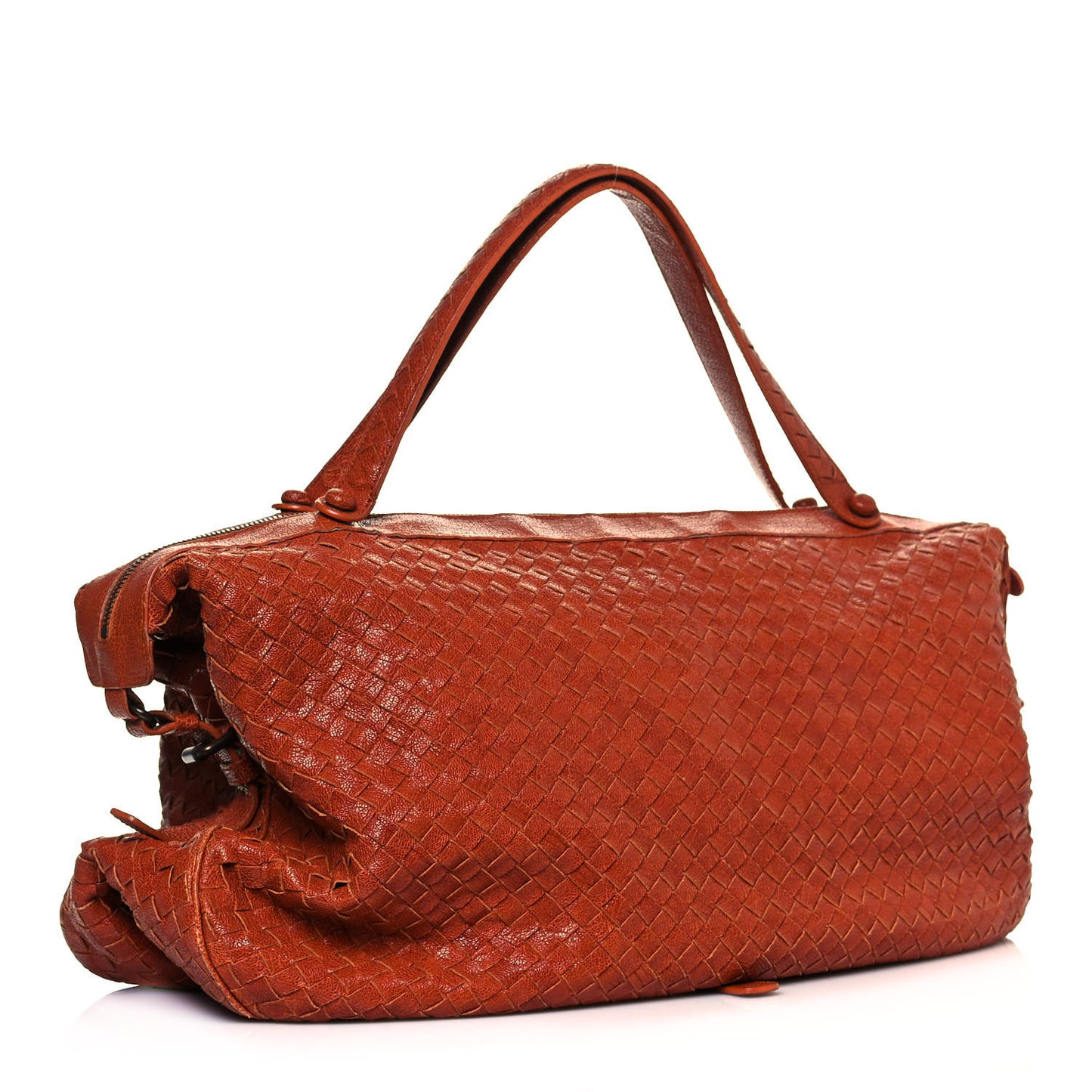 Goatskin Intrecciato Woven East West Belly Bag