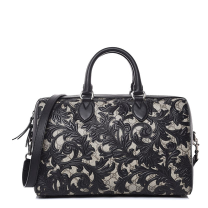 Gucci GG Supreme Monogram Arabesque Large Boston Black 1 of 8
