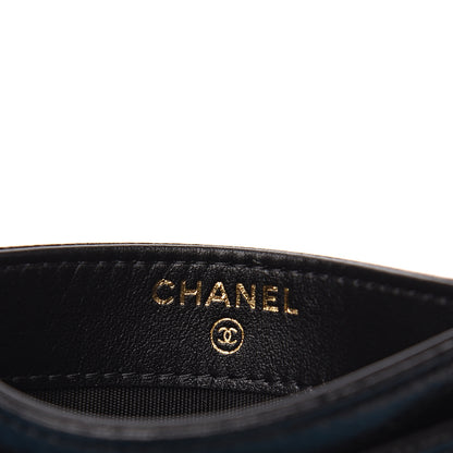Chanel Caviar Camellia Embossed Card Holder Black 5 of 8