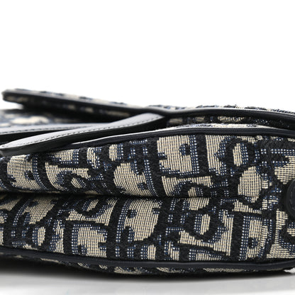 Christian Dior Oblique Mini Saddle Bag Blue 9 of 9