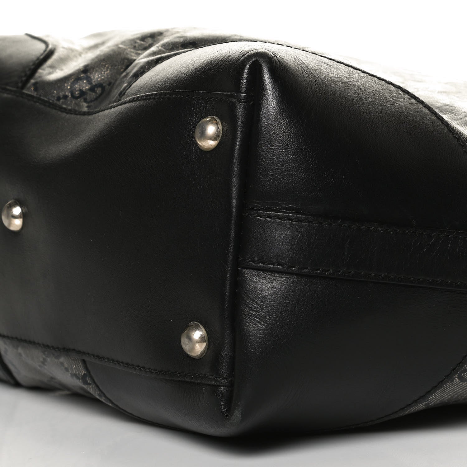 Gucci Crystal Monogram Bucket Tote Black 9 of 19