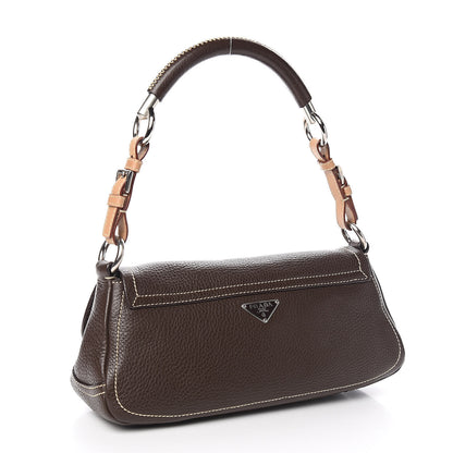 Prada Vitello Daino Shoulder Bag Caffe Naturale 3 of 10