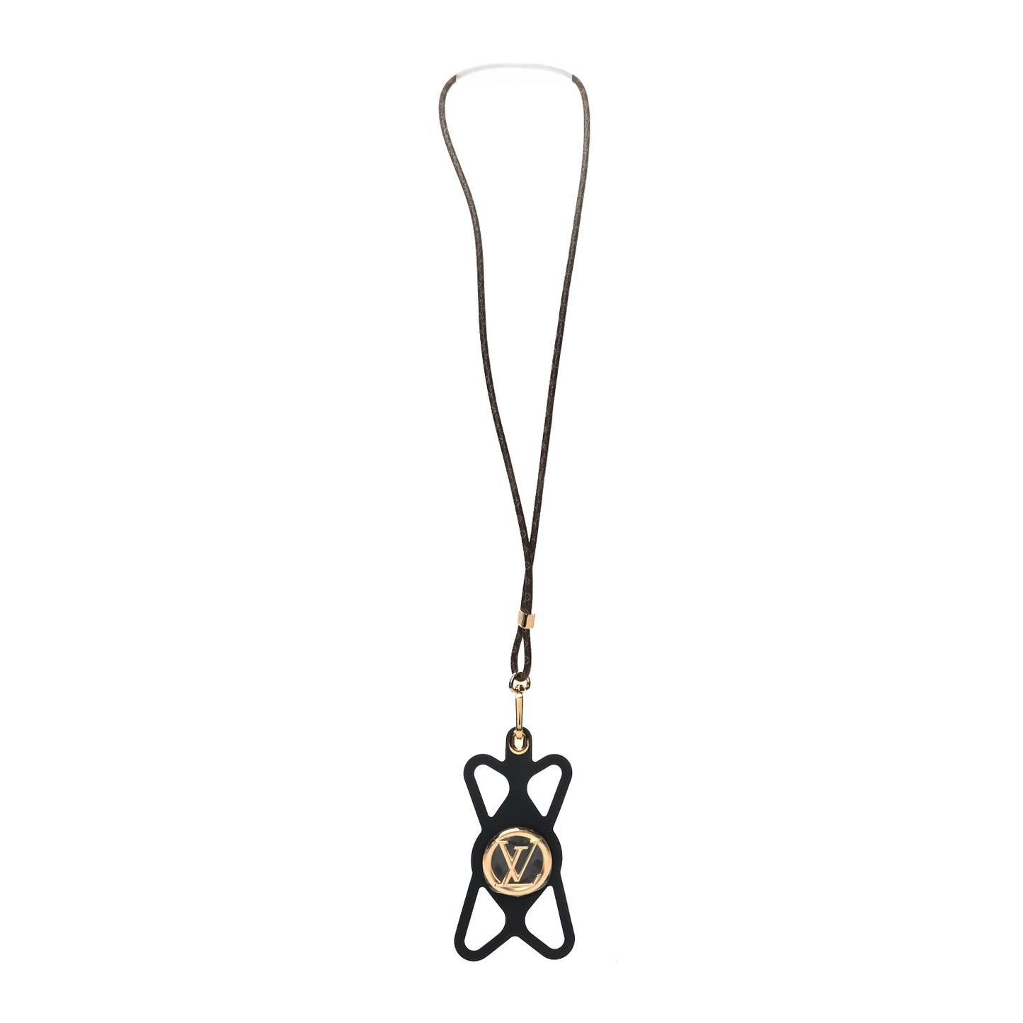 Monogram Silicone Louise Phone Holder Black