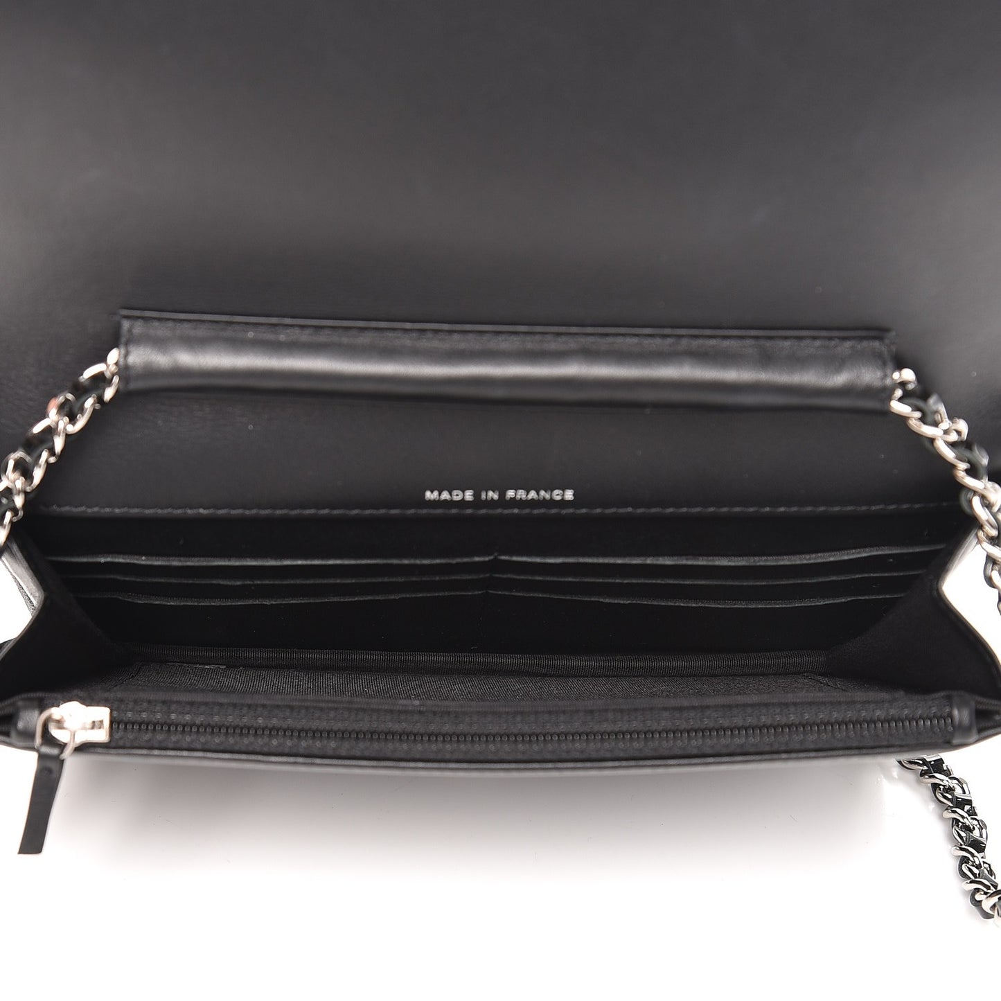 Patent Strass Wallet On Chain WOC Black