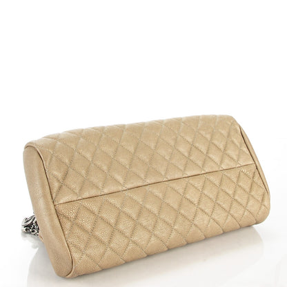 Chanel Metallic Calfskin Quilted Medium Just Mademoiselle Beige 4 of 7