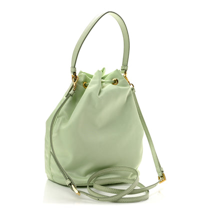 Prada Re-Nylon Saffiano Duet Bucket Crossbody Bag Acqua 3 of 10
