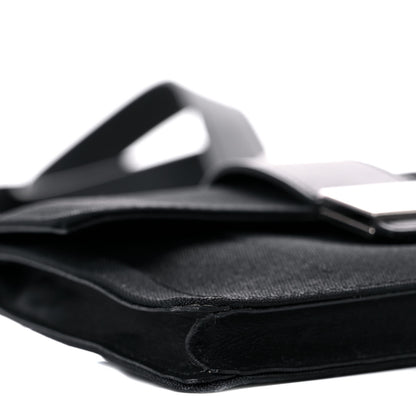 Fendi Recycled Nylon Vitello Grace Light Pequin Baguette Belt Pouch Black 8 of 11