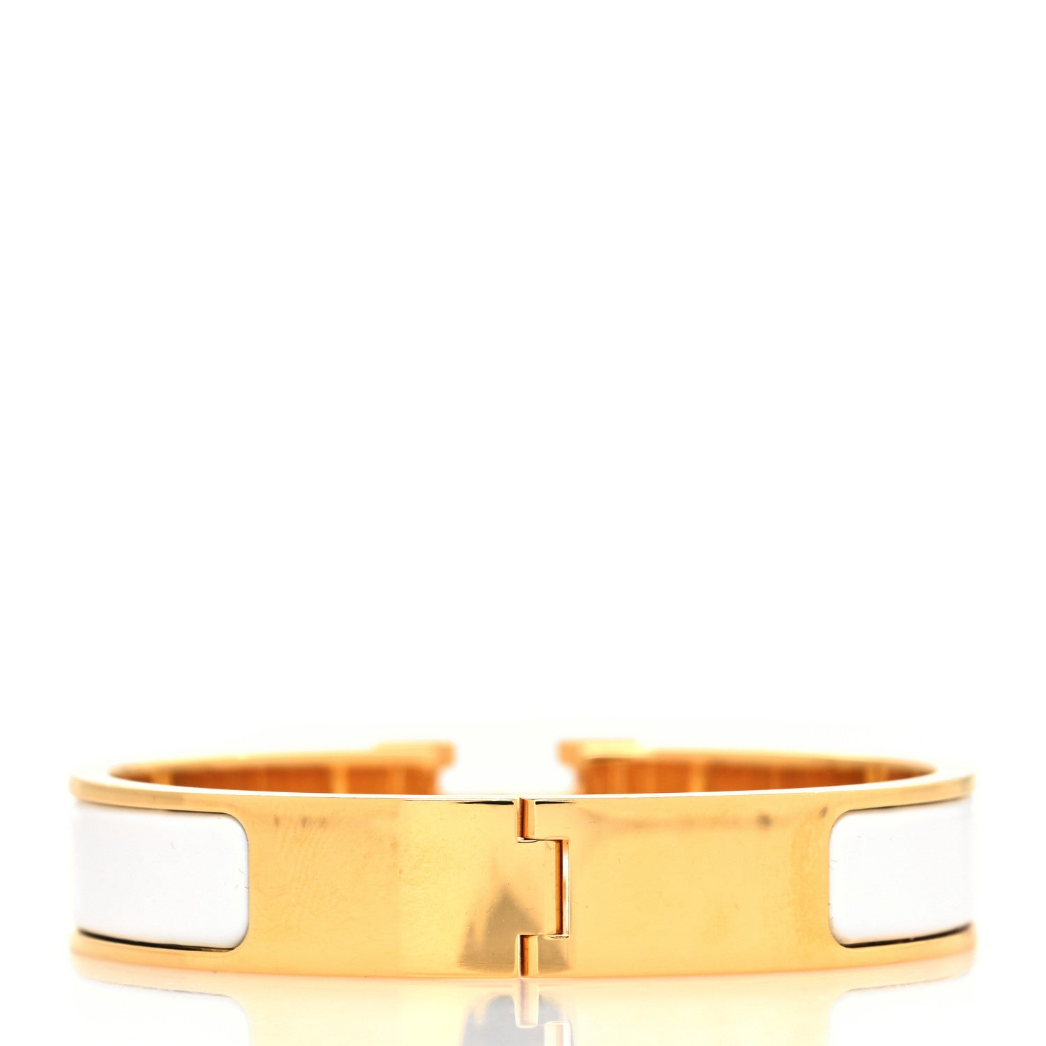 Hermes Enamel Narrow Clic Clac H Bracelet PM White 3 of 5