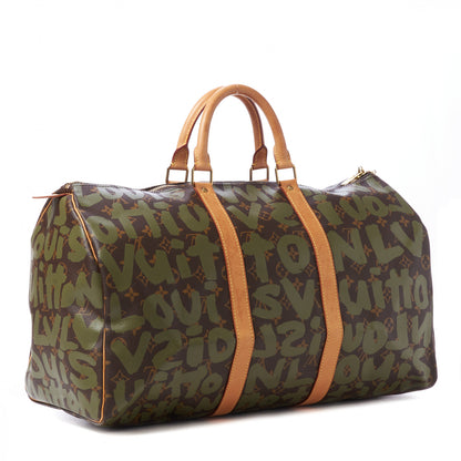 Louis Vuitton Graffiti Keepall 50 Kaki 3 of 10