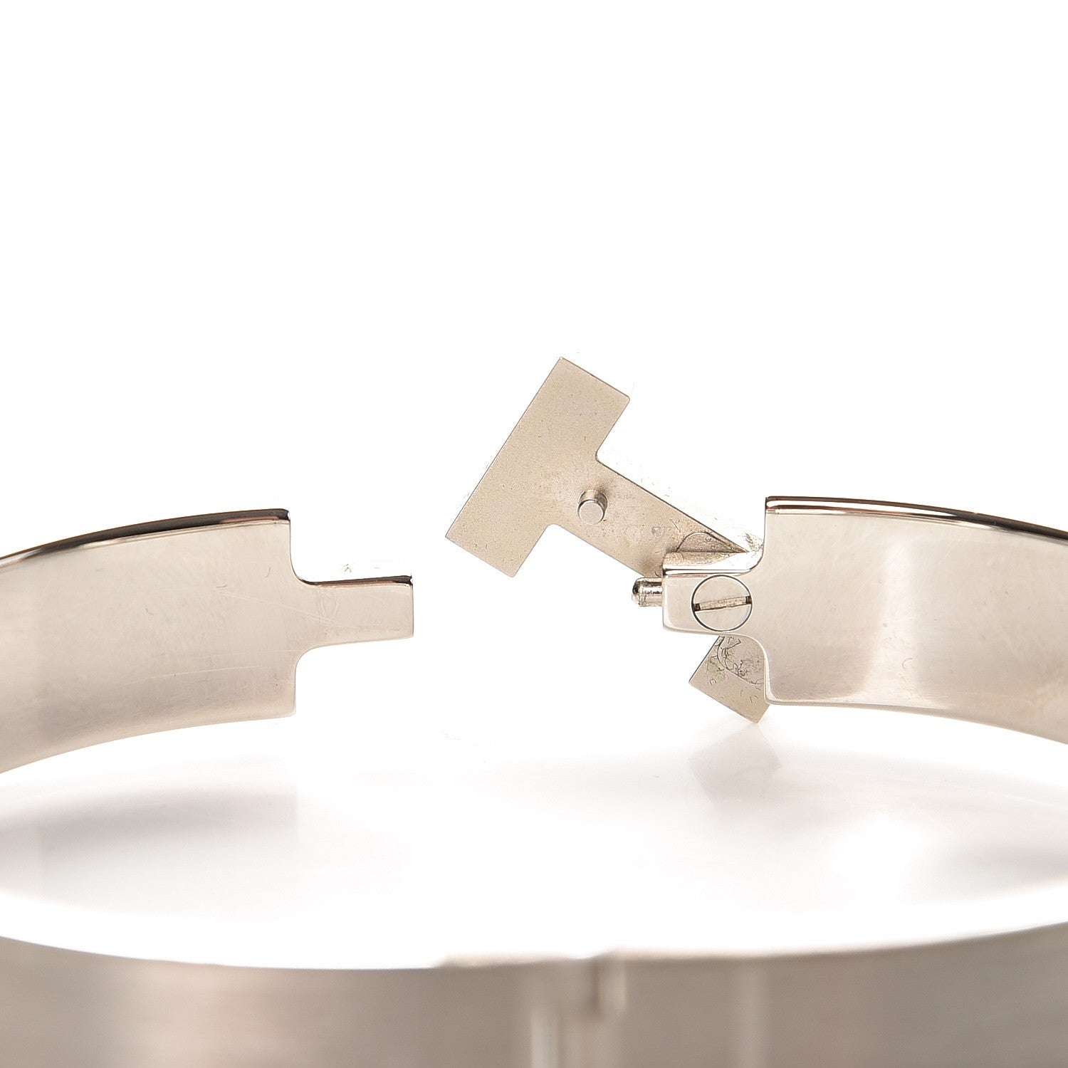 Hermes Enamel Narrow Clic Clac HH Bracelet GM Potiron 4 of 5