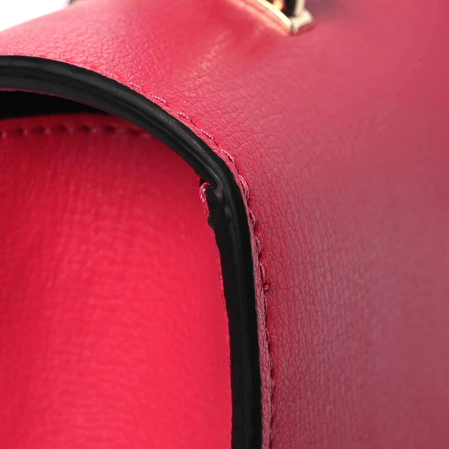 Grainy Calfskin Varenne Top Handle Satchel Pink