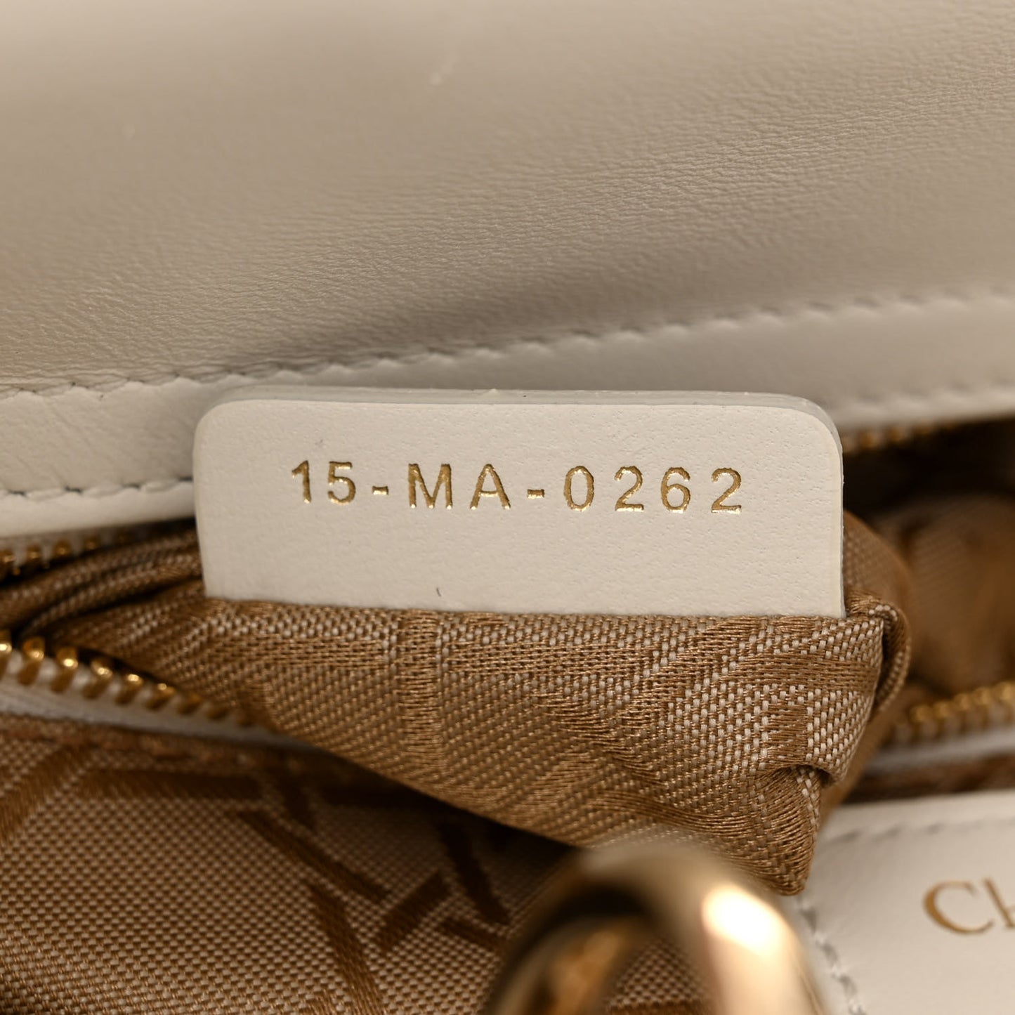 Lambskin Cannage Small My ABCDior Lady Dior White