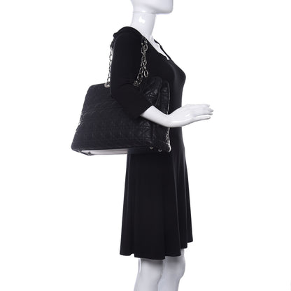 Christian Dior Glazed Calfskin Cannage Large Dior Soft Shopping Tote Black 2 of 10