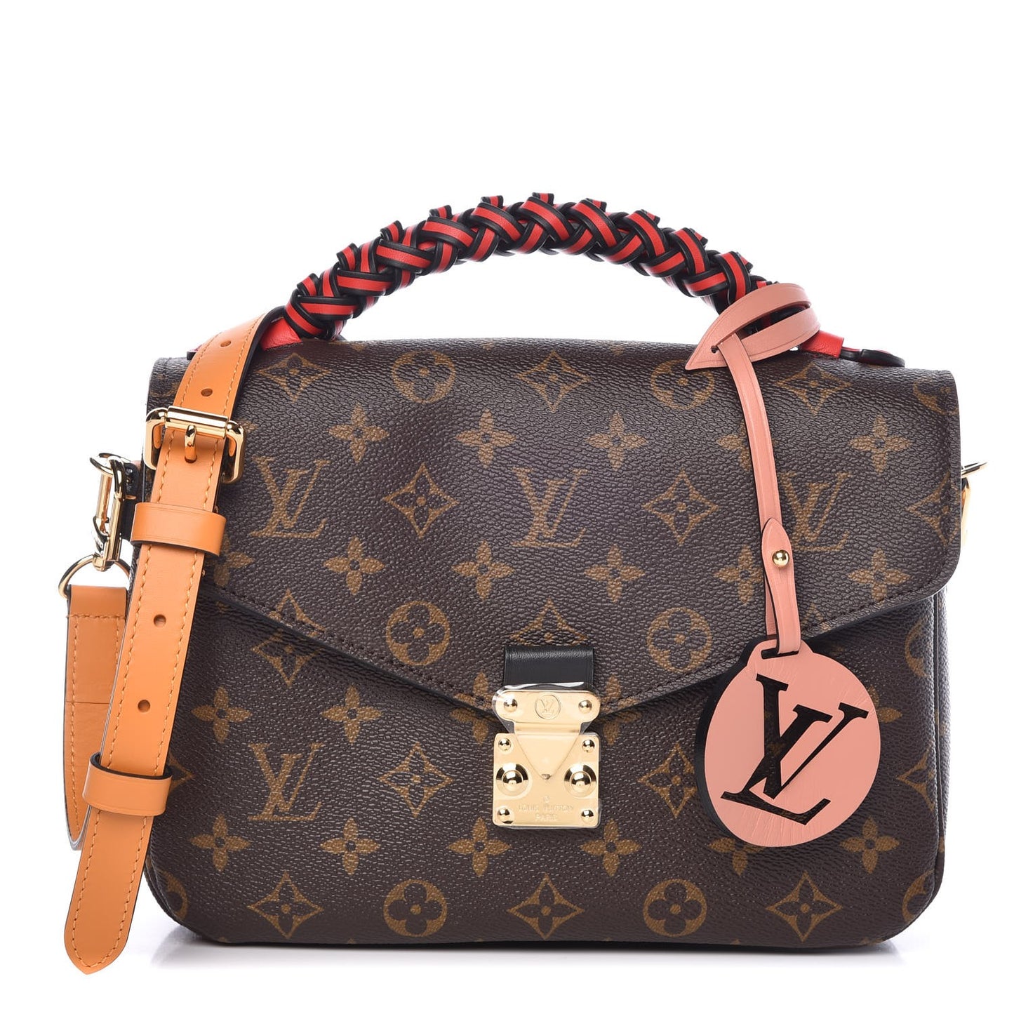Monogram Braided Pochette Metis Coquelicot