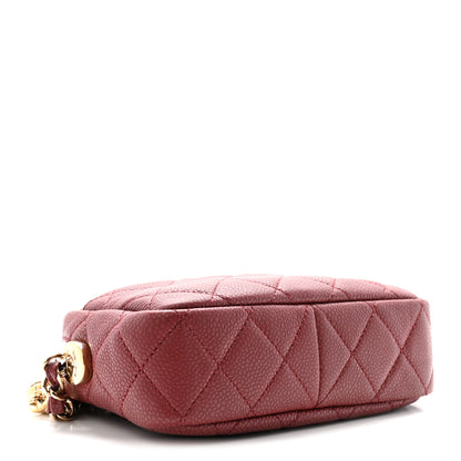 Chanel Caviar Quilted Mini Coco Tassel Camera Case Burgundy 3 of 9