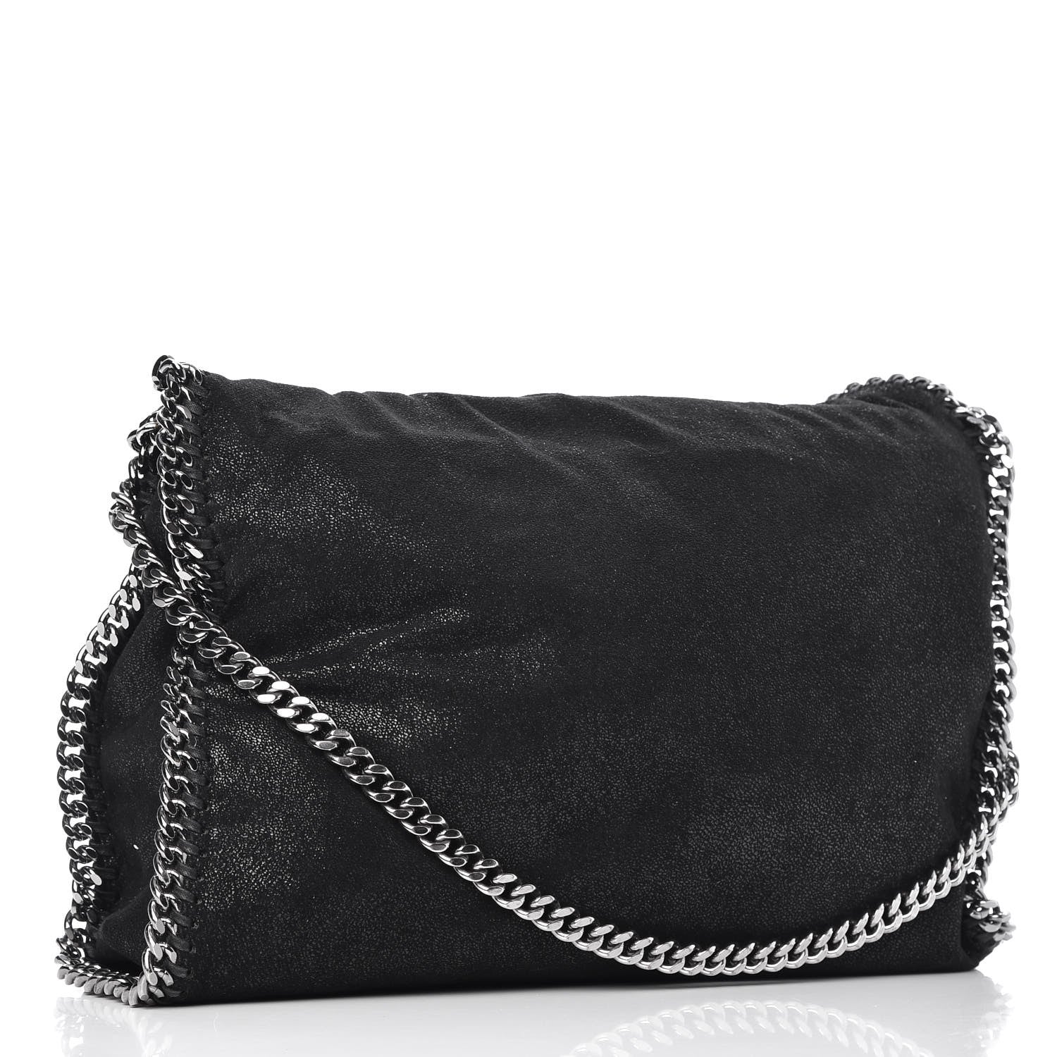 Stella McCartney Shaggy Deer Falabella Fold Over Tote Black 4 of 10