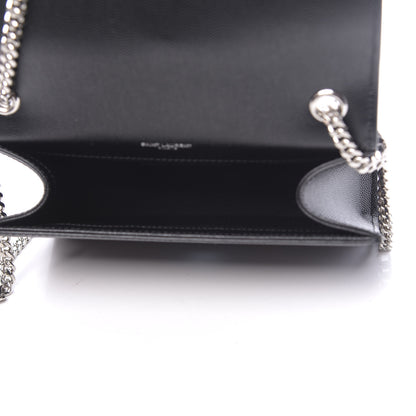 Saint Laurent Grain De Poudre Small Monogram Kate Satchel Black 5 of 9