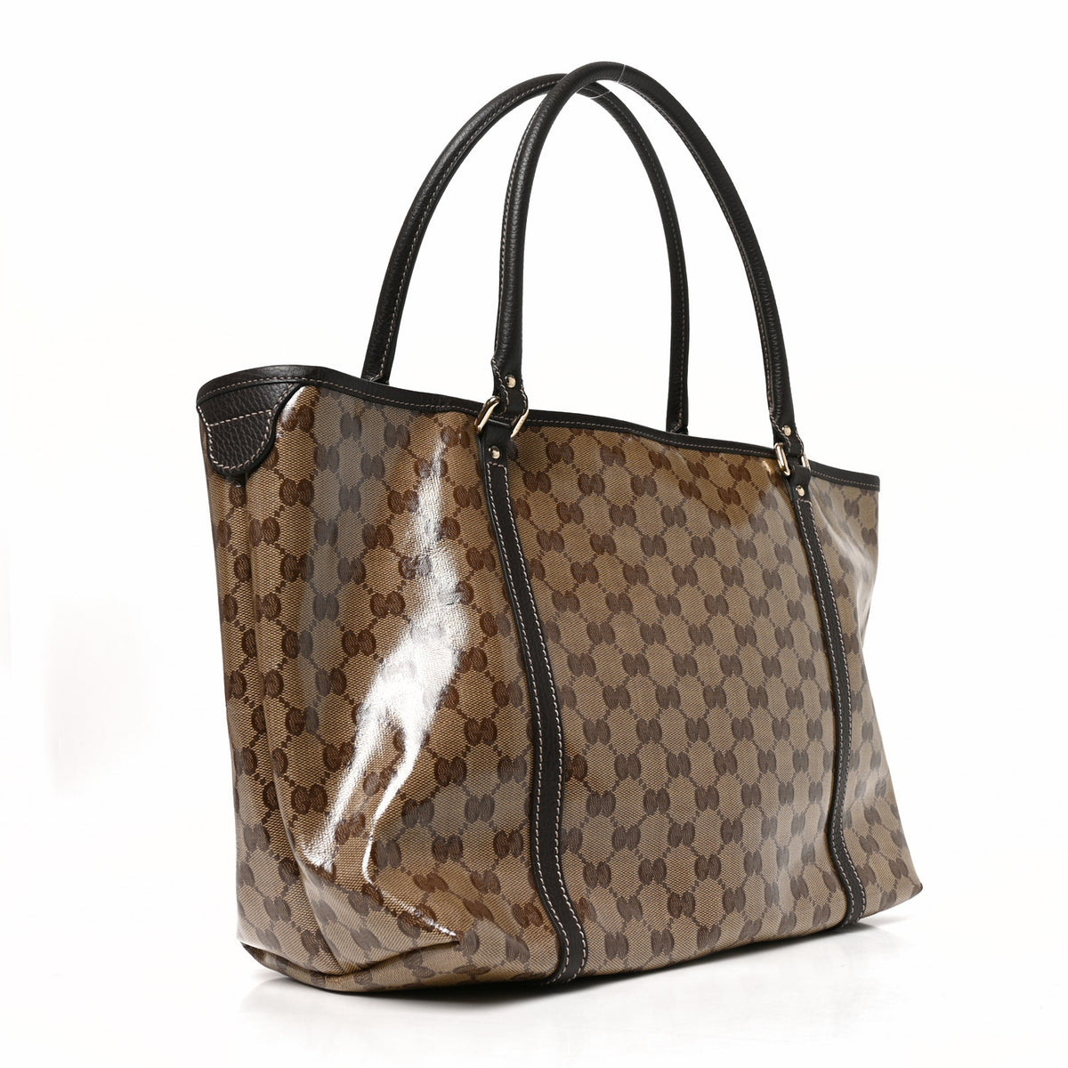 Crystal Monogram Medium Joy Tote Beige Ebony Testa di Moro