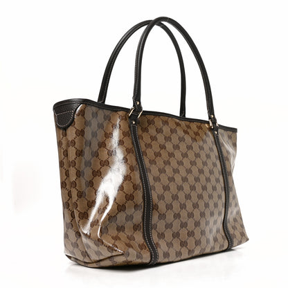 Gucci Crystal Monogram Medium Joy Tote Beige Ebony Testa di Moro 2 of 10
