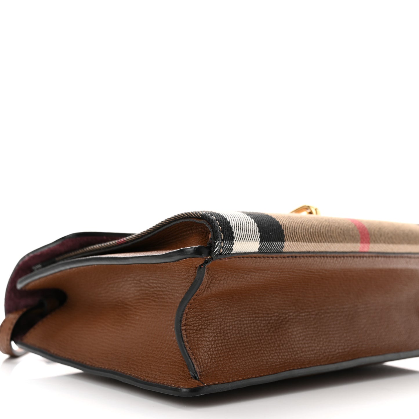 Derby Calfskin House Check Small Macken Crossbody Bag Tan