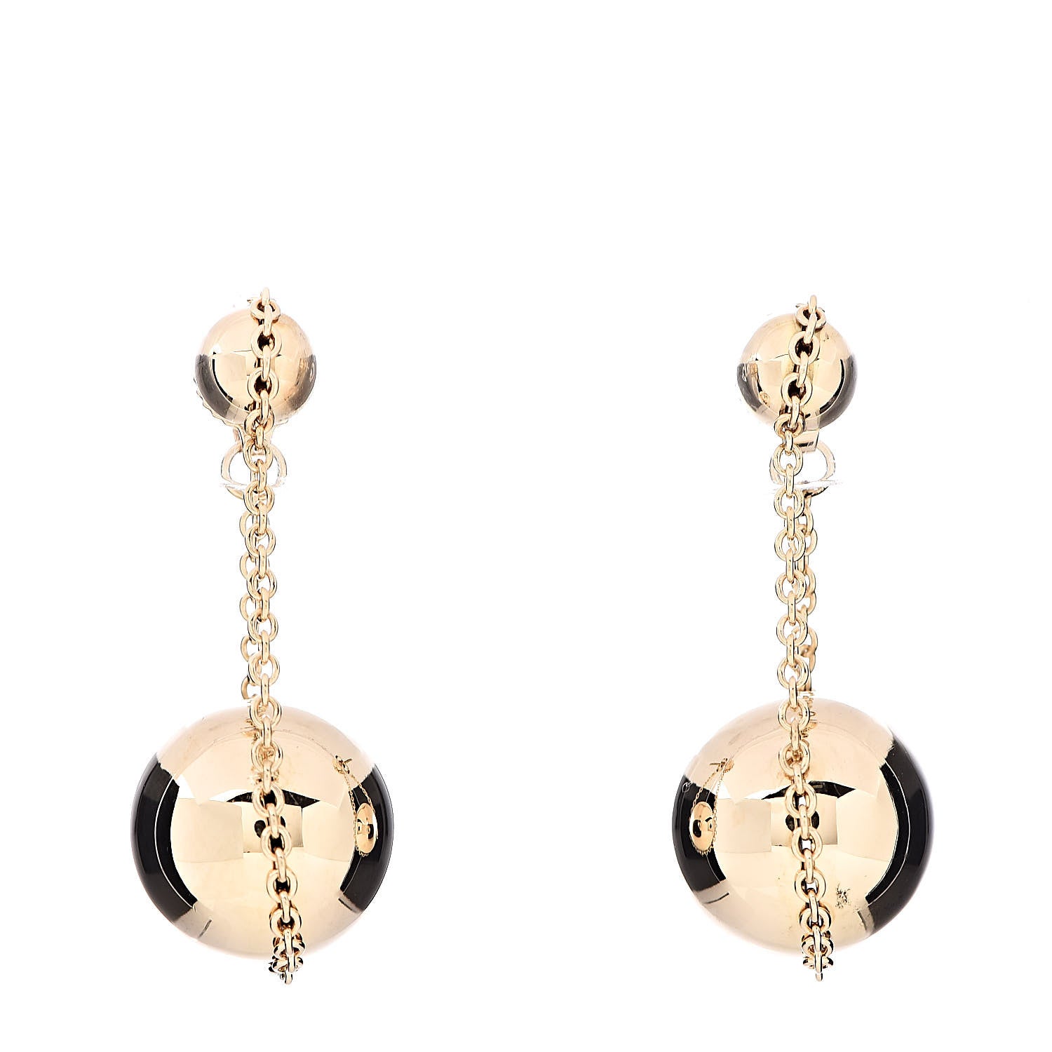 Tiffany 18K Yellow Gold HardWear Double Drop Earrings 1 of 5