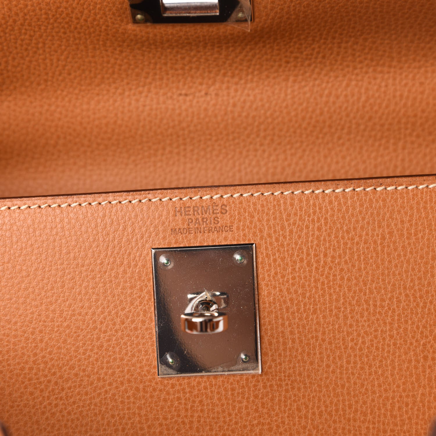 Hermes Vache Liegee Kelly Sellier 32 Gold 8 of 10