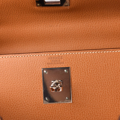 Hermes Vache Liegee Kelly Sellier 32 Gold 8 of 10