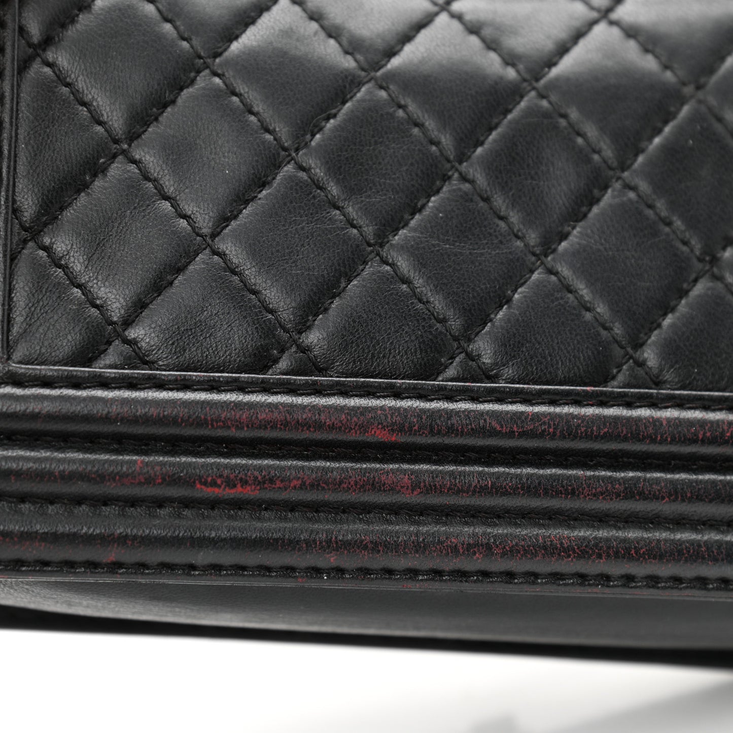 Lambskin Quilted Small Boy Flap Black