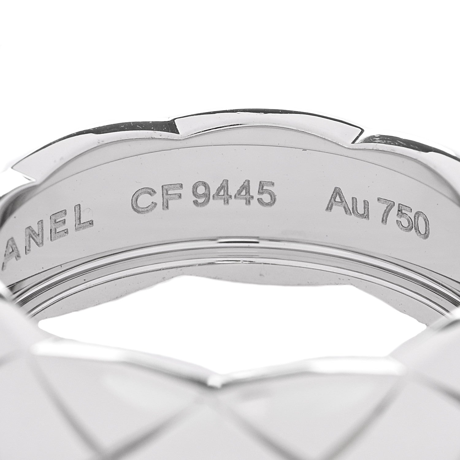 Chanel 18K White Gold Small Coco Crush Ring 53 6.5 5 of 6