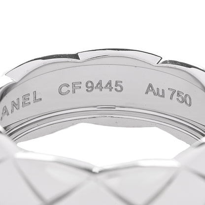 Chanel 18K White Gold Small Coco Crush Ring 53 6.5 5 of 6