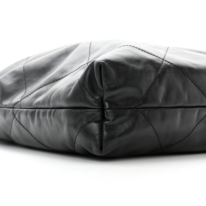 Chanel Shiny Calfskin Quilted Chanel 22 Black 10 of 11