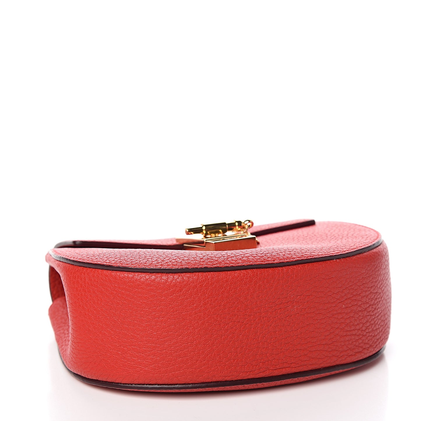 Grained Lambskin Mini Drew Shoulder Bag Plaid Red