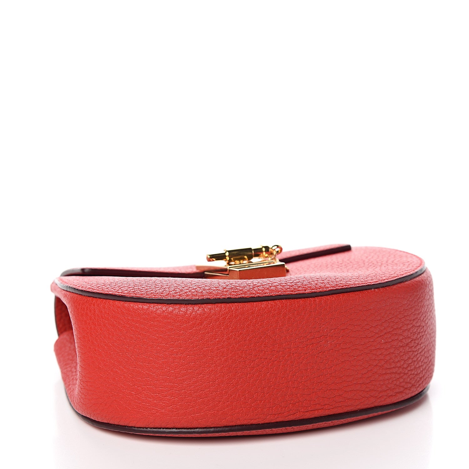 Chloe Grained Lambskin Mini Drew Shoulder Bag Plaid Red 3 of 8