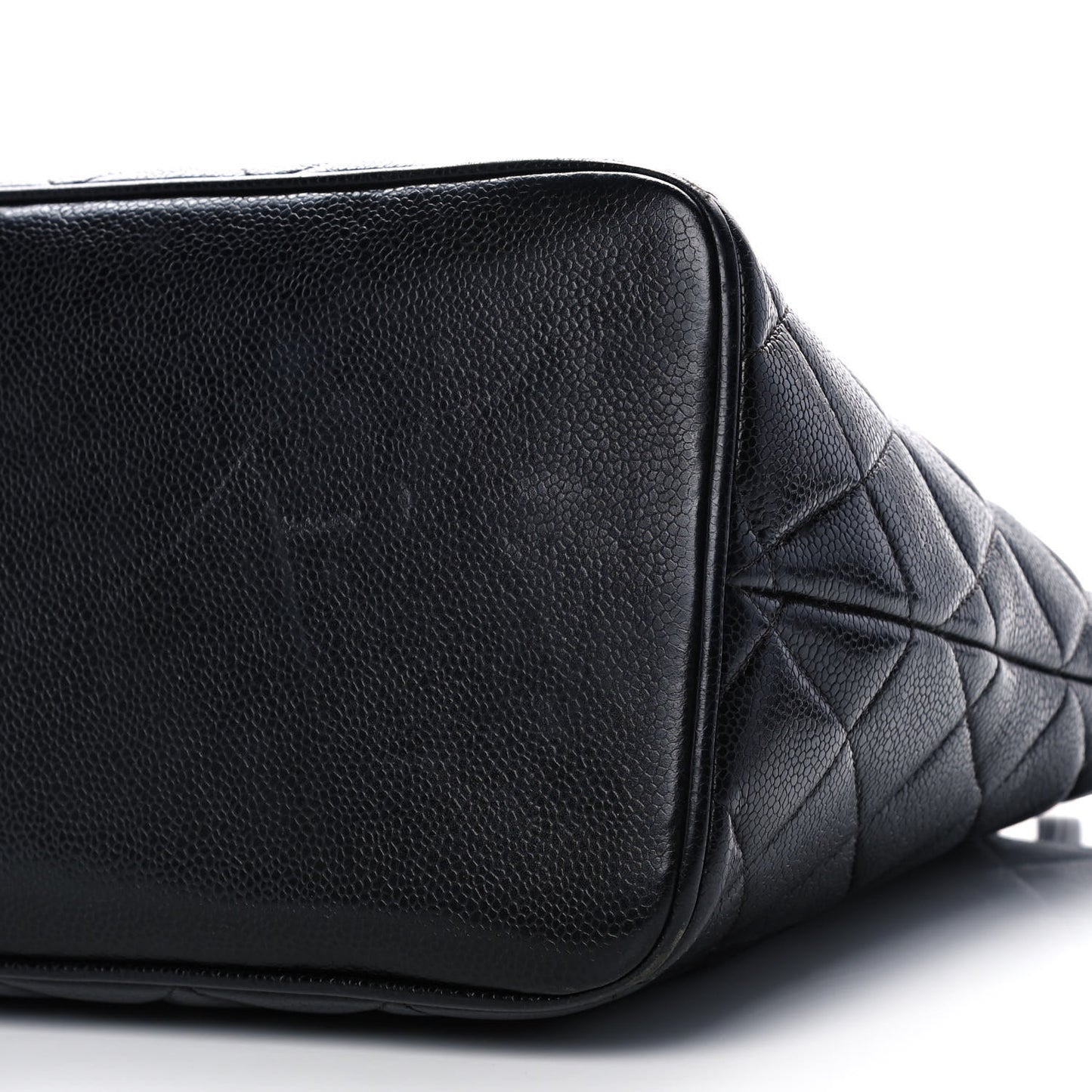 Caviar Quilted Medallion Tote Black
