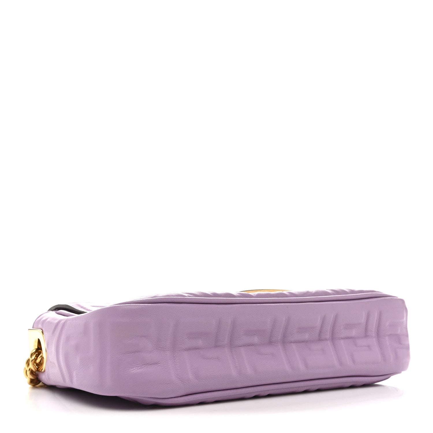 Fendi Nappa FF Embossed Small Midi Chain Baguette Violetta 4 of 15