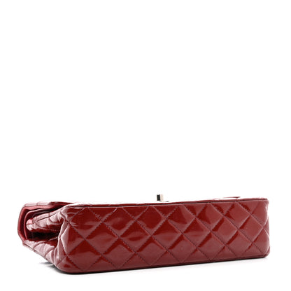 Chanel Patent Calfskin Quilted Medium Double Flap Dark Red 4 of 18