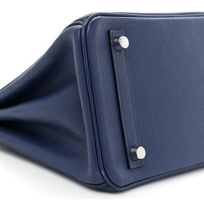 Hermes Taurillon Novillo Birkin 25 Bleu Saphir 8 of 9