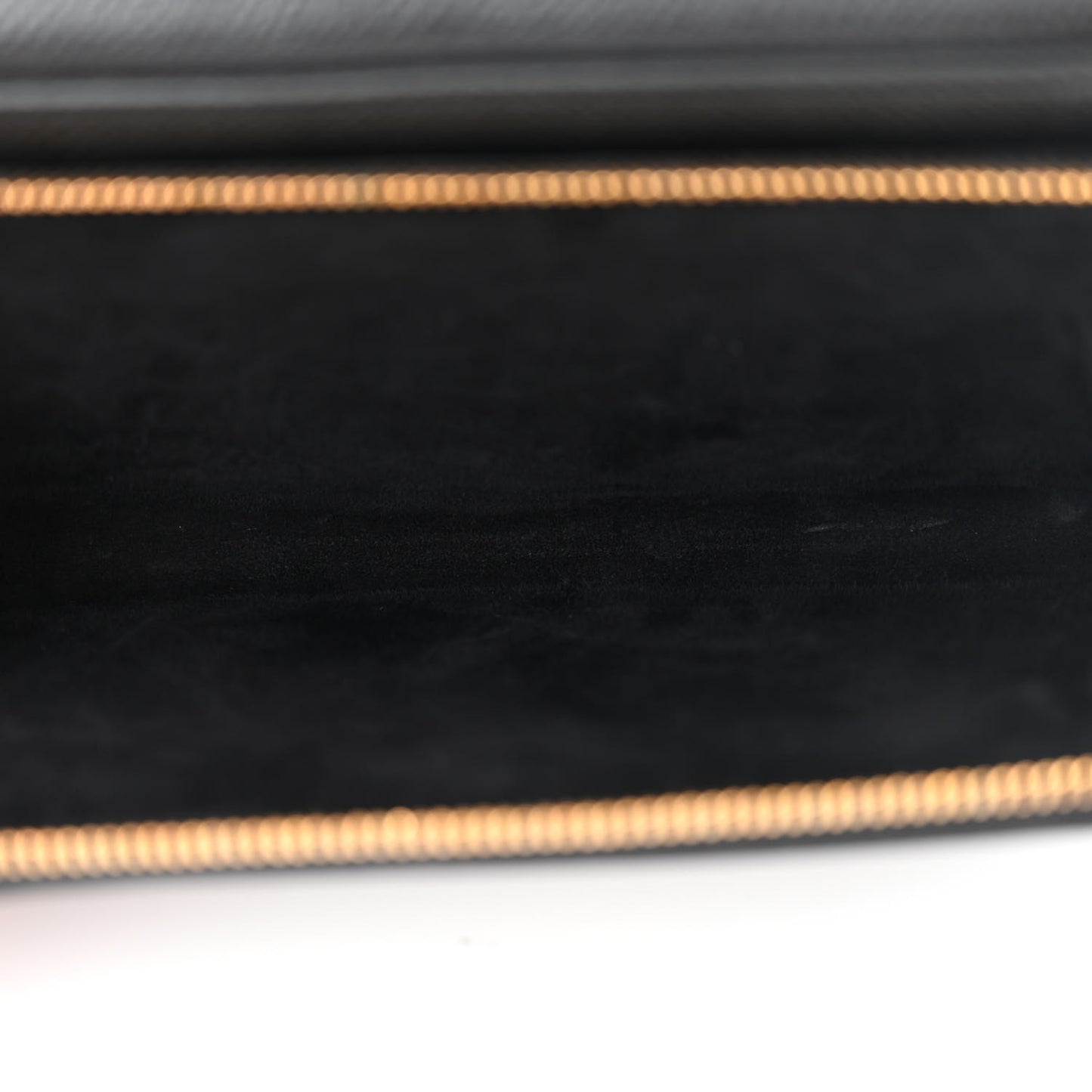 Grained Calfskin Caro Double Pouch Black
