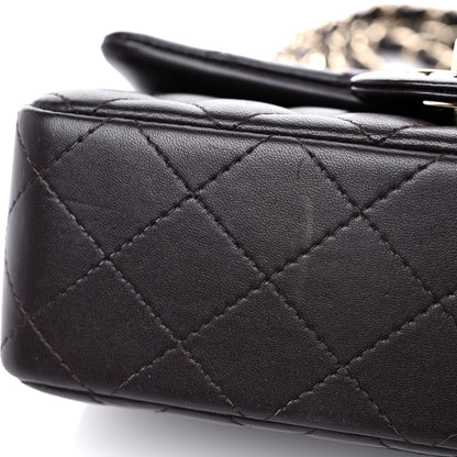 Chanel Lambskin Quilted Mini Rectangular Flap Dark Brown 11 of 11