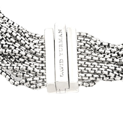David Yurman Sterling Silver Multi-Row Box Chain Bracelet 3 of 4