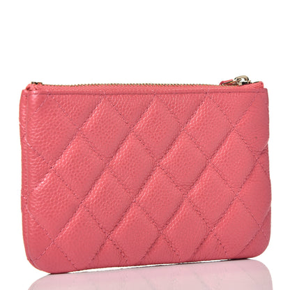Chanel Iridescent Caviar Quilted Small Cosmetic Case Pink 3 of 7