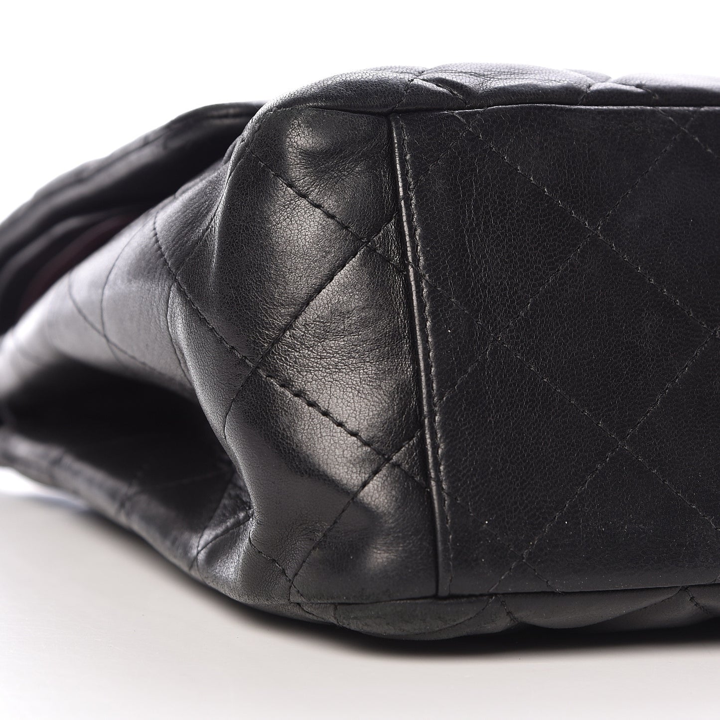Lambskin Quilted Maxi Double Flap Black