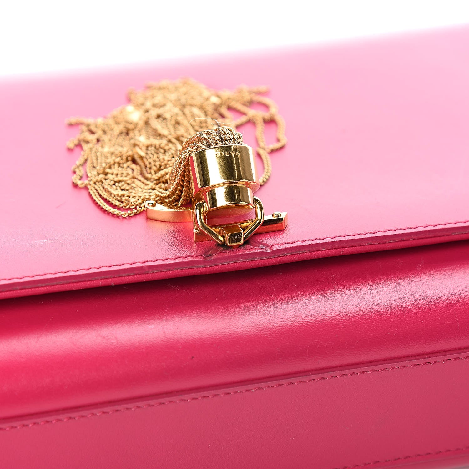Saint Laurent Smooth Calfskin Medium Classic Monogram Kate Tassel Satchel Fuchsia 9 of 11