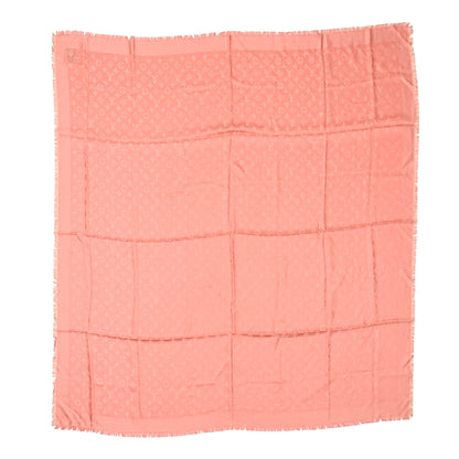 Louis Vuitton Silk Wool Monogram Shawl Corail 1 of 4