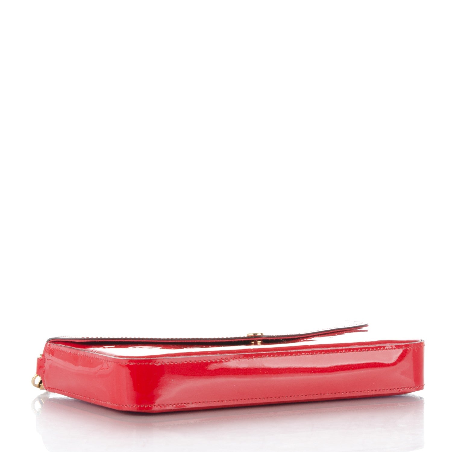 Louis Vuitton Vernis Felicie Pochette Chain Wallet Cherry 4 of 7