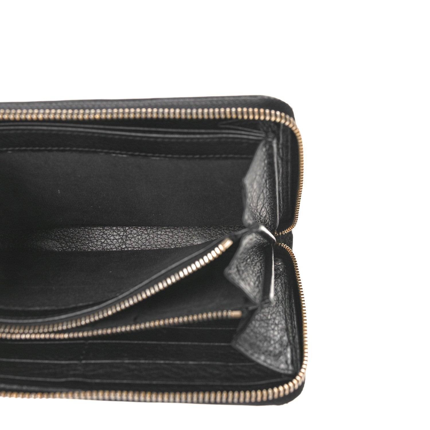 Gucci Pebbled Calfskin Soho Zip Around Wallet Black 5 of 9