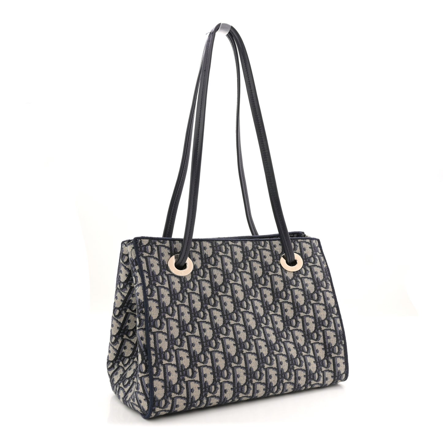 Oblique Small Bow Shopping Tote Blue Multicolor