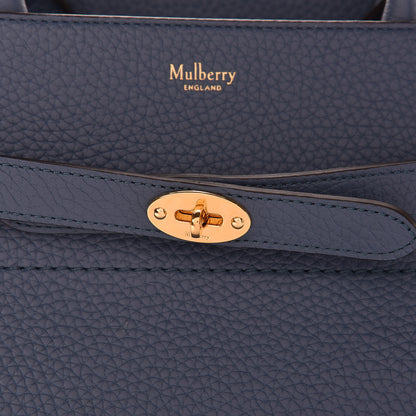 Mulberry Classic Grain Calfskin Belted Bayswater Tote Blue 9 of 10