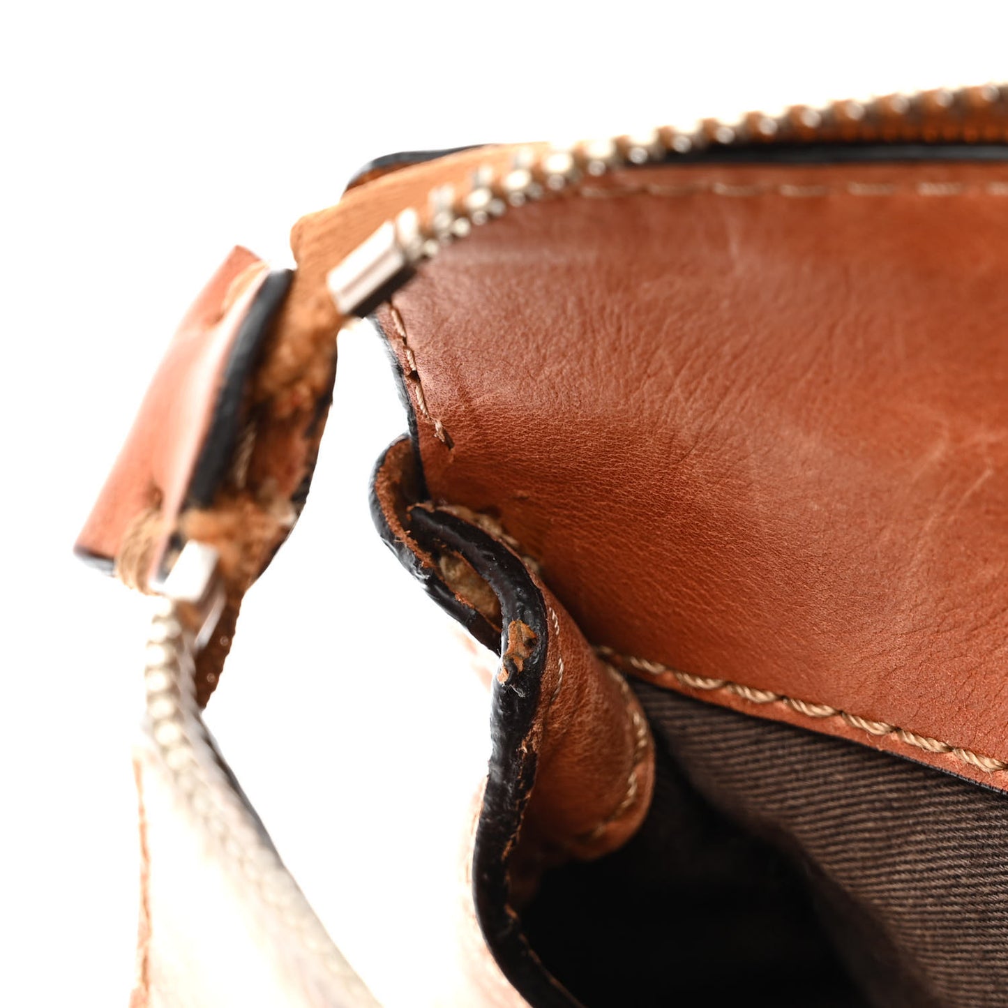 Calfskin Edith Satchel Beige